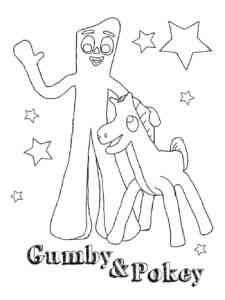Gumby and Pokey coloring page