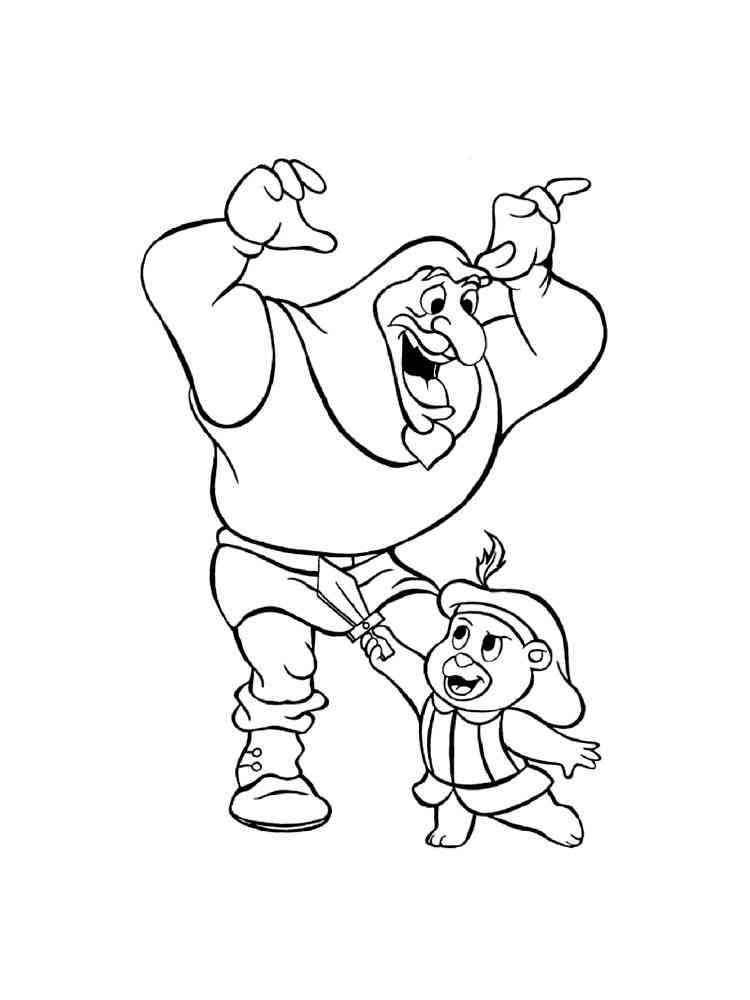 Duke Igthorn and Cubbi Gummi coloring page