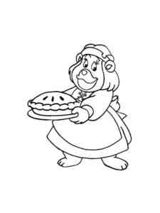Grammi Gummi baked a pie coloring page