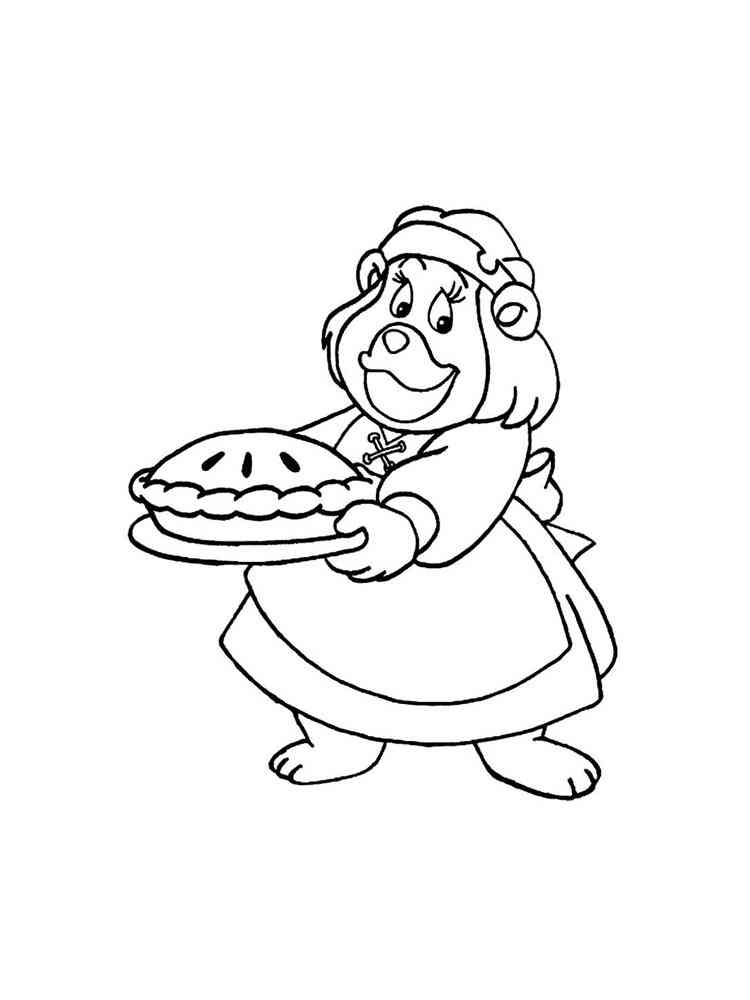 Grammi Gummi baked a pie coloring page