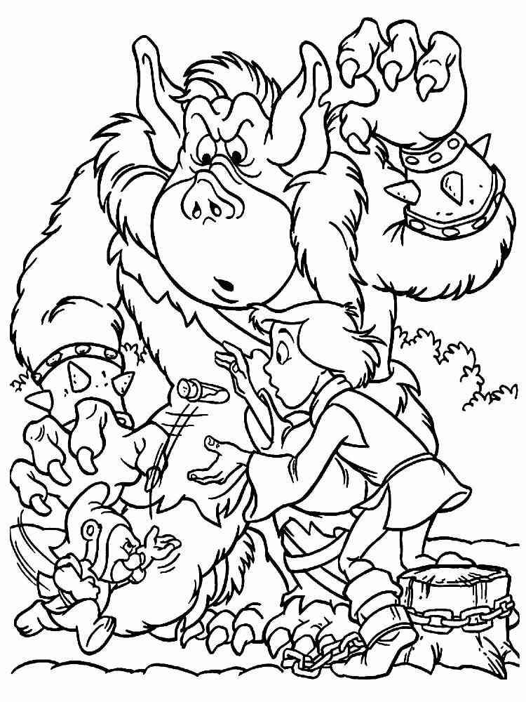 Cavin, Gruffi and Ogr coloring page