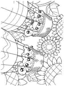 Hamtaro and Friends coloring page