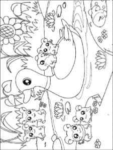 Manga Hamtaro coloring page