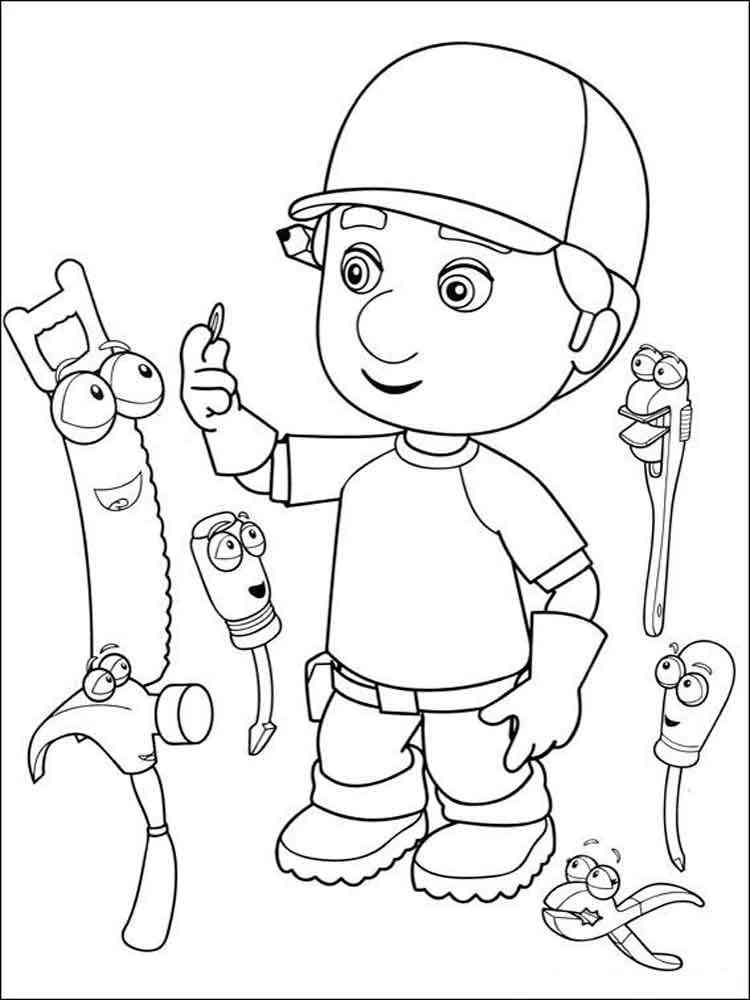 All Tools froom Handy Manny coloring page