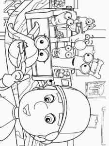 Handy Manny and Squeeze coloring page