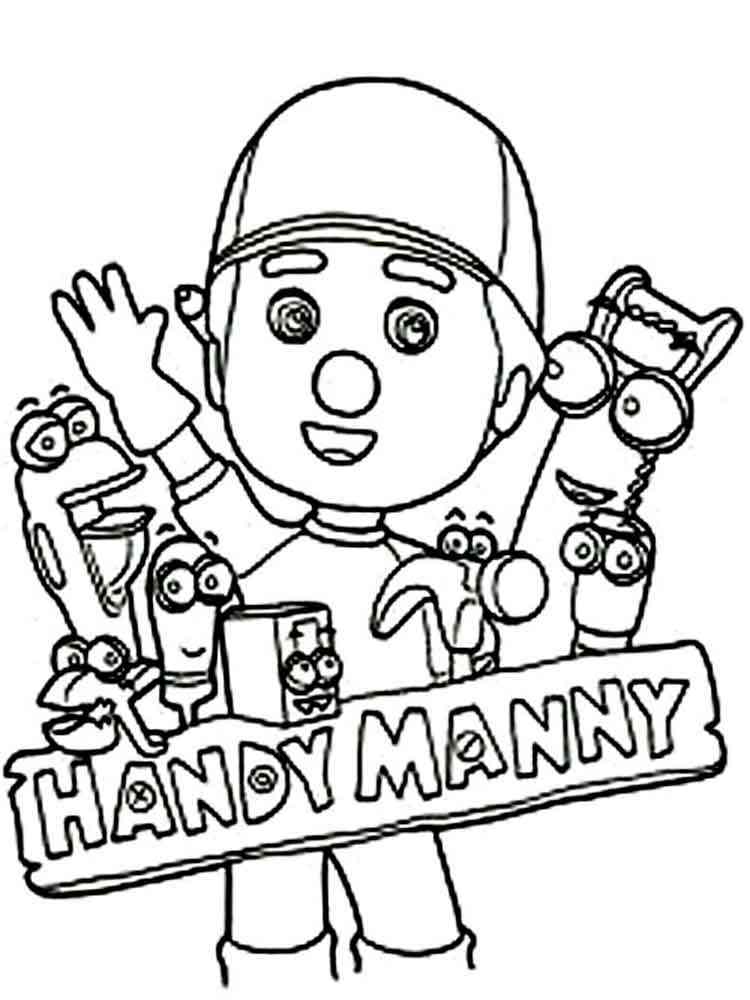 Funny Handy Manny coloring page