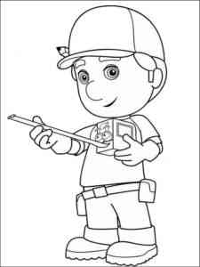 Handy Manny and Stretch coloring page