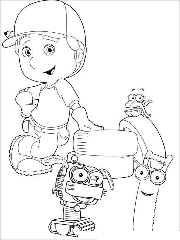 Manny, Fix-it, Squeeze and Dusty coloring page