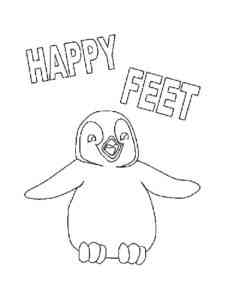 Animated Happy Feet coloring page