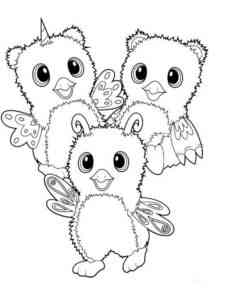Pretty Hatchimals coloring page