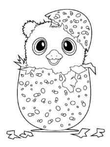 Cute Hatchimals Egg coloring page
