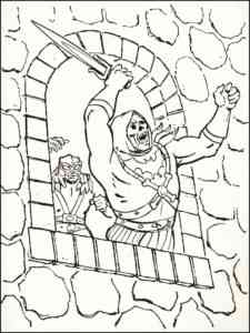 Skeletor with Sword coloring page
