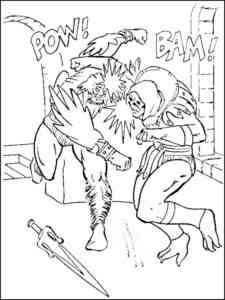 Battle from the cartoon He-Man coloring page