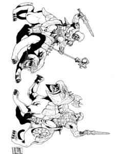 He-Man vs Skeletor coloring page