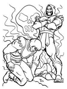 Skeletor and He-Man coloring page