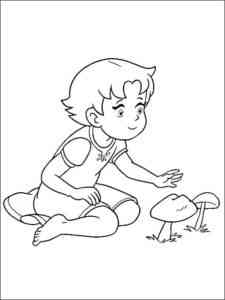 Heidi found Mushrooms coloring page