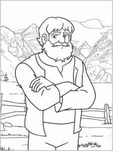 Alpohi from Heidi coloring page