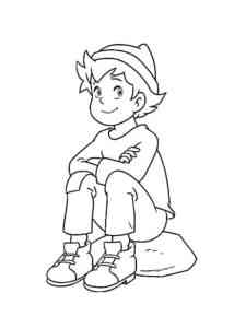 Peter from Heidi coloring page