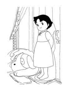 Heidi and Josef coloring page
