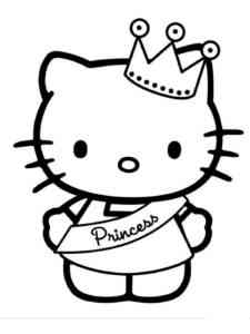 Kitty Princess coloring page