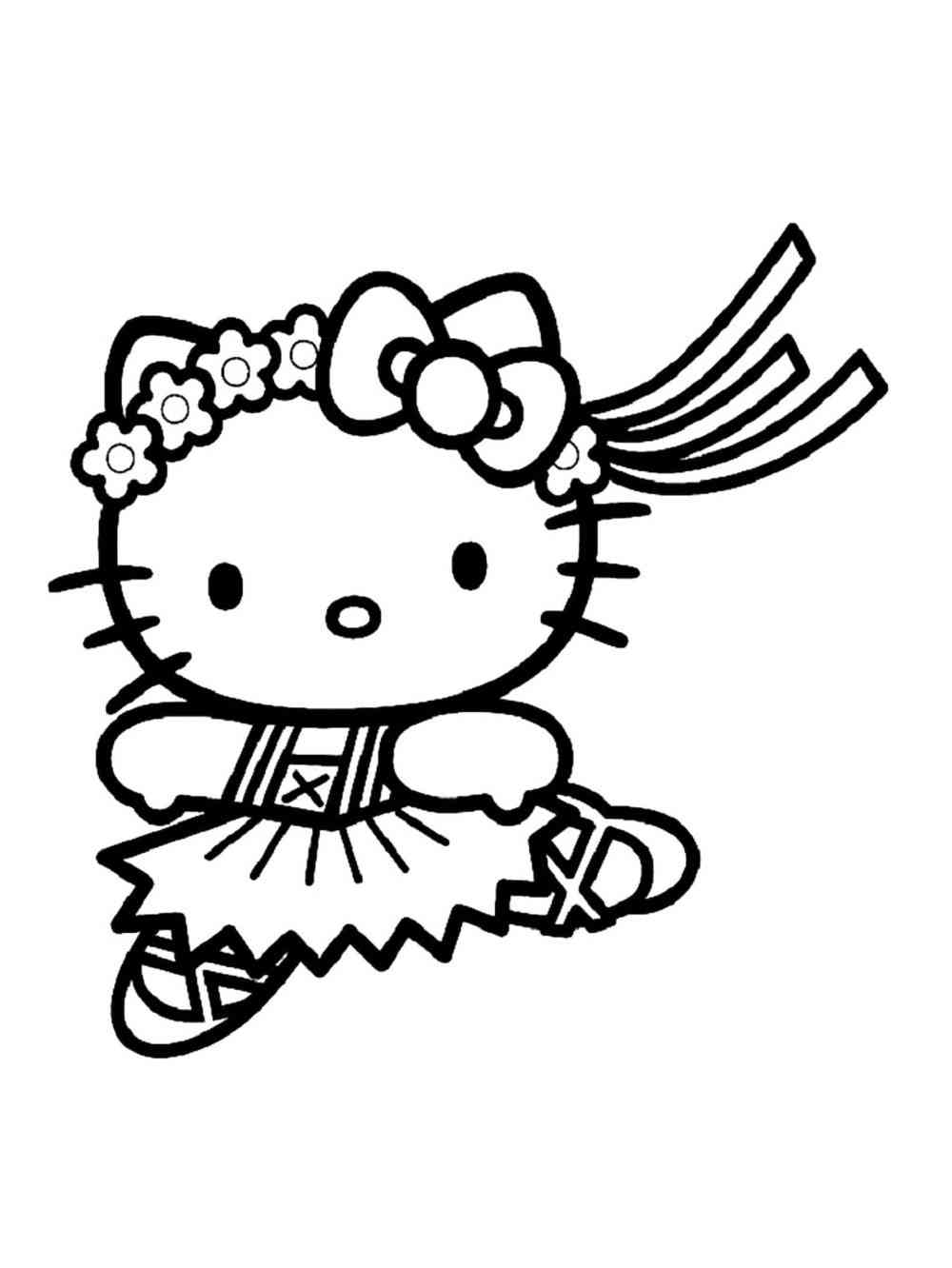 Funny Hello Kitty coloring page