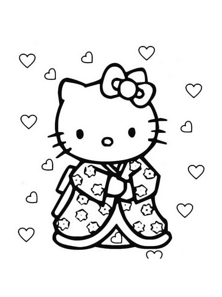 Hello Kitty 50 coloring page