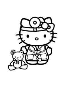 Kitty Doctor coloring page