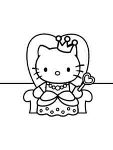Hello Kitty Queen coloring page