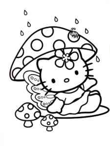 Adorable Hello Kitty coloring page