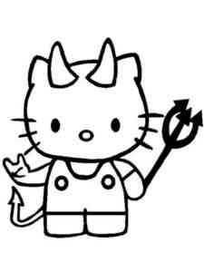 Devil Kitty coloring page