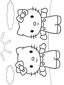 Mimmy and Kitty coloring page