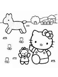 Hello Kitty Sanrio coloring page