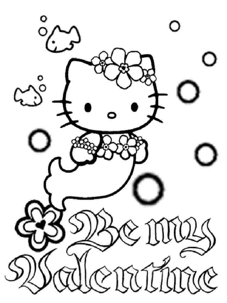 Hello Kitty Mermaid 1 coloring page