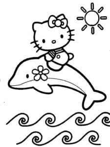 Hello Kitty Mermaid 3 coloring page