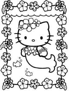 Hello Kitty Mermaid 4 coloring page
