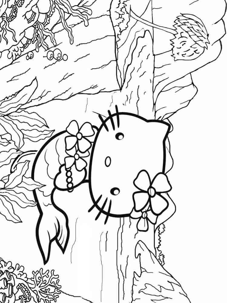 Hello Kitty Mermaid 5 coloring page