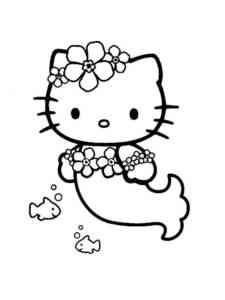 Hello Kitty Mermaid 6 coloring page