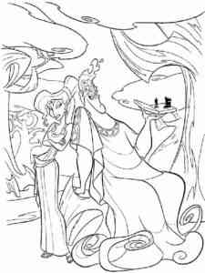 Megara and Hades coloring page