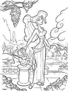 Awesome Megara coloring page