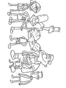 Hey Arnold! Characters coloring page
