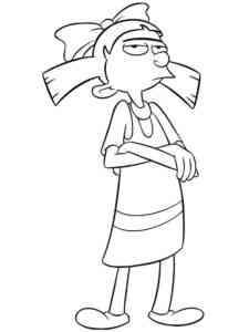 Helga G. Pataki from Hey Arnold! coloring page