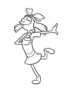 Funny Helga from Hey Arnold! coloring page
