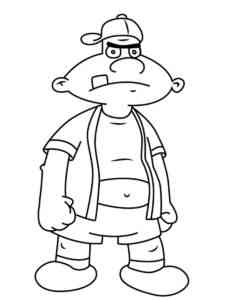 Harold Berman from Hey Arnold! coloring page