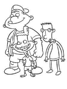 Harold, Brainy and Eugene coloring page