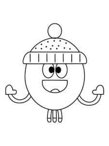 Betty in a hat from Hey Duggee coloring page