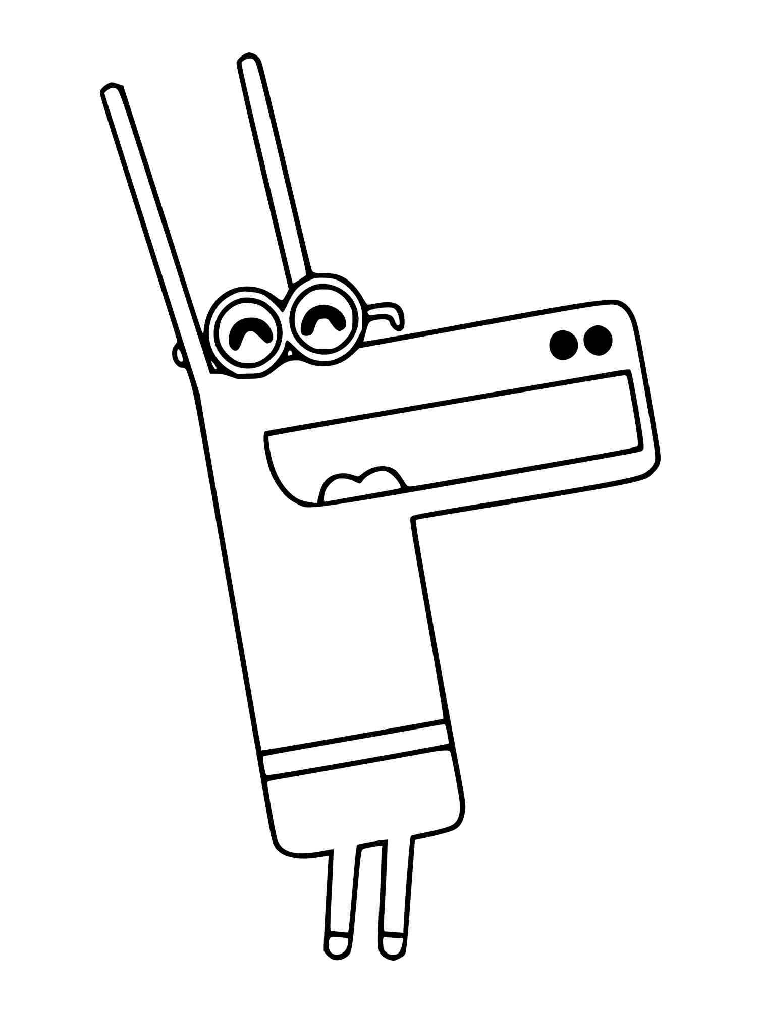 Happy Crocodile from Hey Duggee coloring page