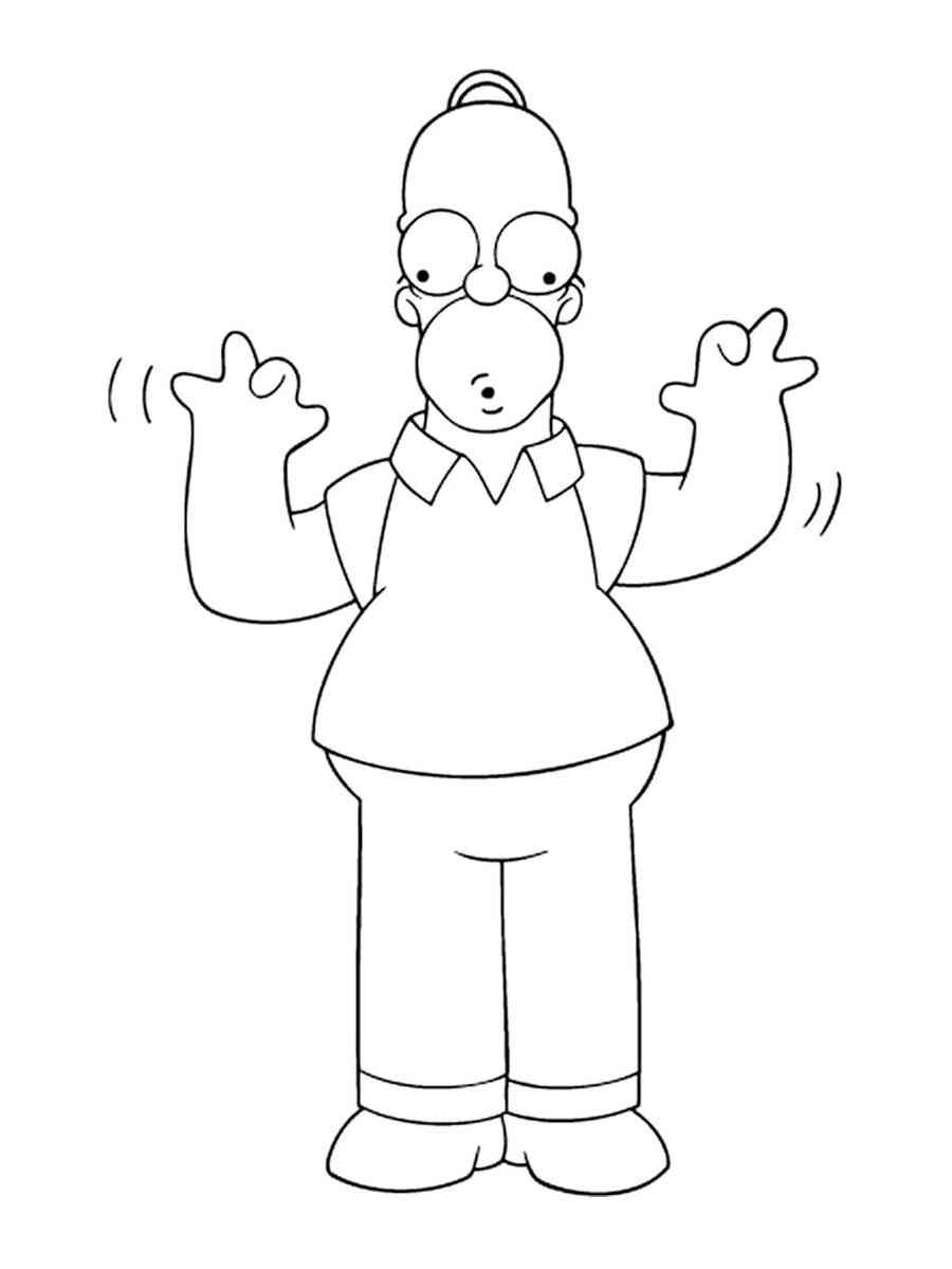 Homer Simpson 10 coloring page