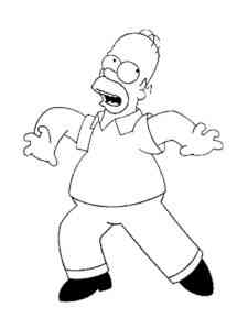 Homer Simpson 11 coloring page