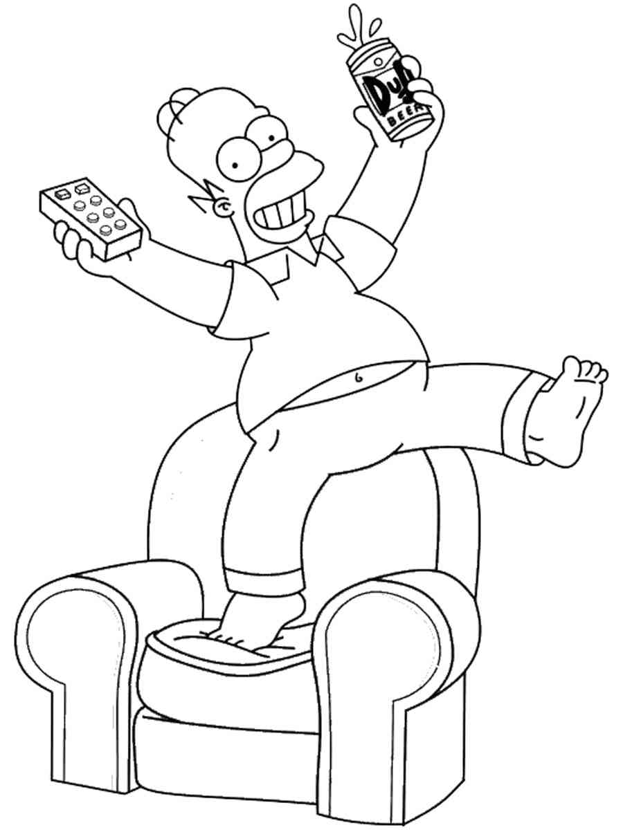 Homer Simpson 12 coloring page