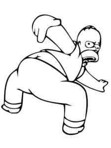 Funny Homer Simpson coloring page